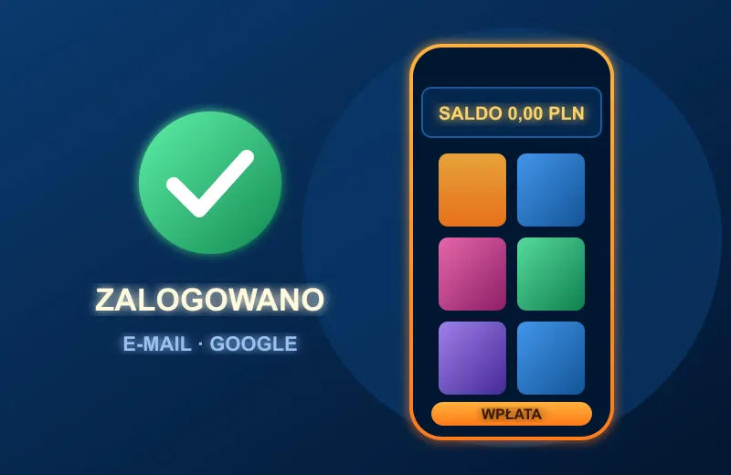 Telefon z lobby AMPM Casino po zalogowaniu