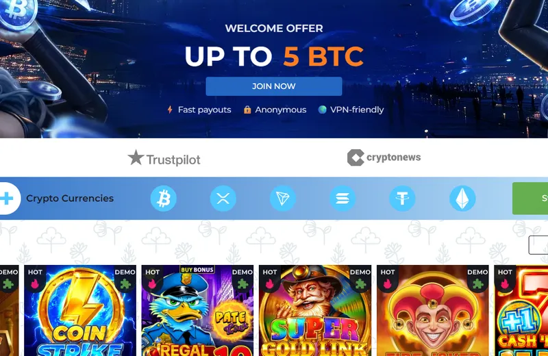 Strona główna AMPM Casino – licznik jackpotów i lobby