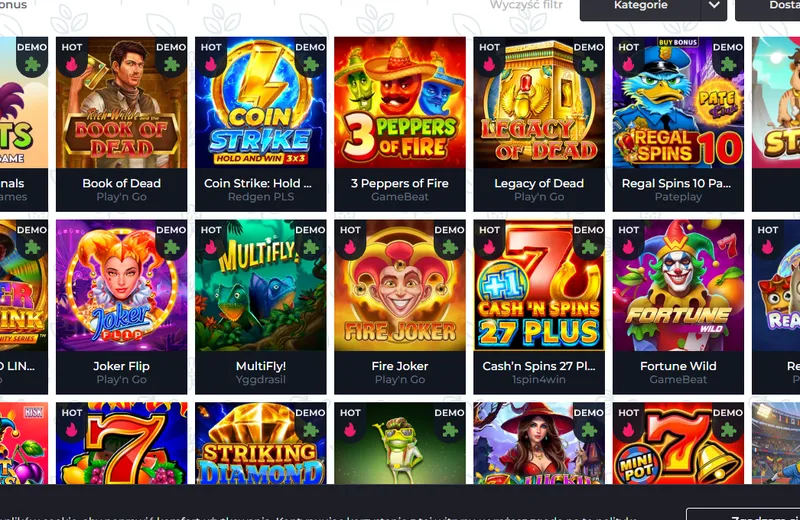 Lobby AMPM Casino – półka Zalecane i Popularne gry