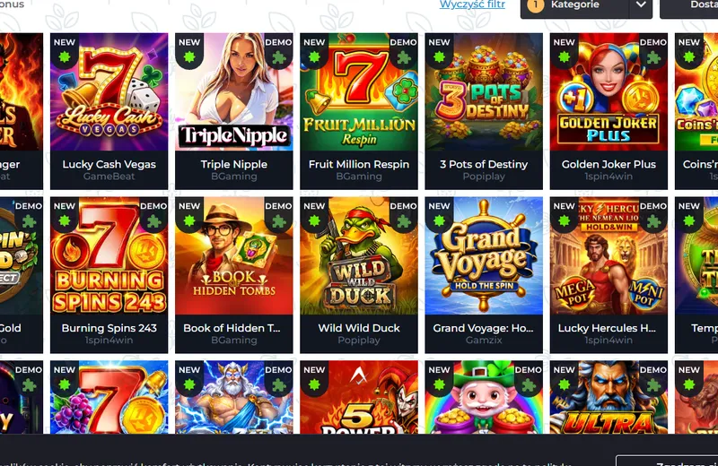 Lobby AMPM Casino – nowe gry i dostawcy
